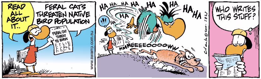 Swamp Cartoon - Feral Cat ThreatMay 20, 2000