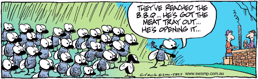 Swamp Cartoon - BBQ InvasionMay 25, 2000