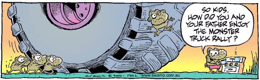 Swamp Cartoon - Monster Truck RallyJune 9, 2000