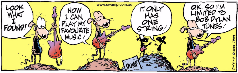 Swamp Cartoon - Musician Is BornJune 16, 2000