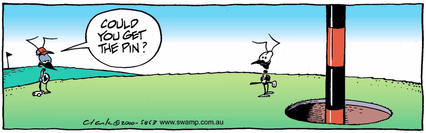 Swamp Cartoon - Golf MannersJuly 4, 2000