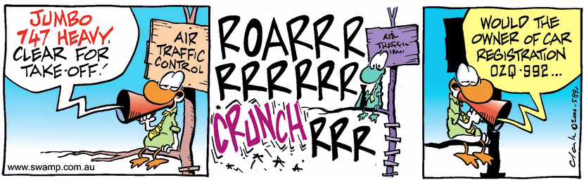 Swamp Cartoon - Air Traffic Control Problem ComicAugust 5, 2000