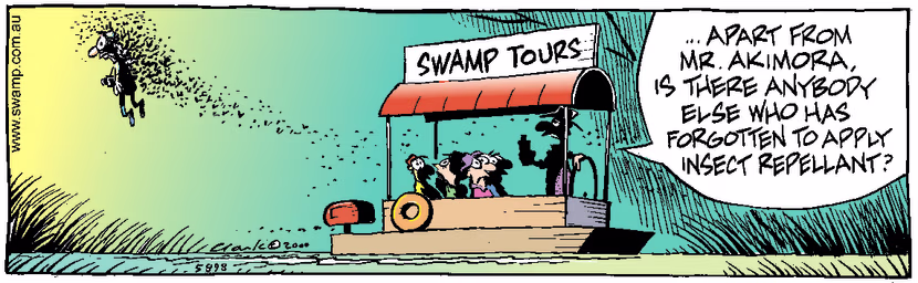 Swamp Cartoon - Insect RepellantAugust 14, 2000