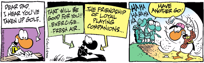 Swamp Cartoon - Friendly Golf GameAugust 17, 2000