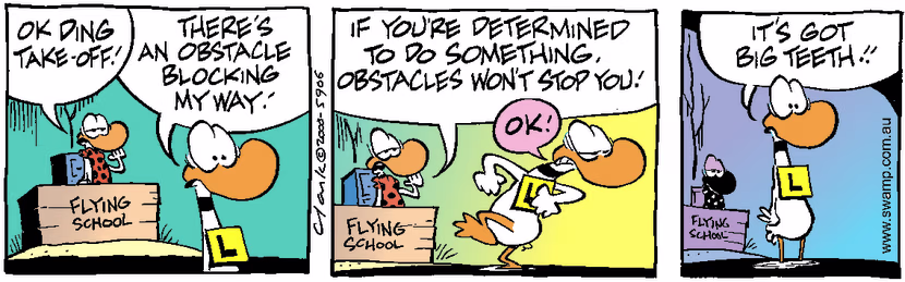 Swamp Cartoon - Blocked PathAugust 23, 2000