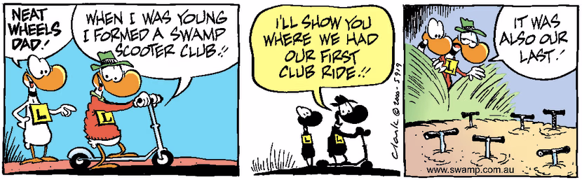 Swamp Cartoon - Scooter ClubSeptember 7, 2000