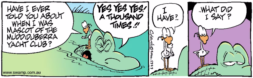 Swamp Cartoon - Yacht Club MascotSeptember 19, 2000