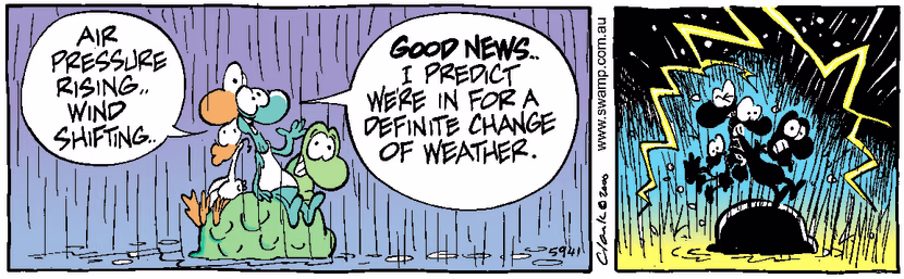 Swamp Cartoon - Weather ChangeOctober 3, 2000