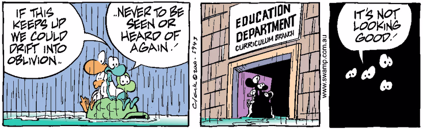 Swamp Cartoon - Drifting into OblivionOctober 5, 2000