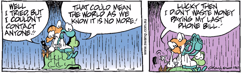 Swamp Cartoon - Worlds OverOctober 7, 2000