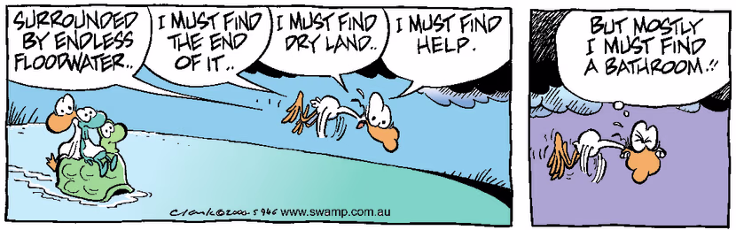 Swamp Cartoon - Rescue AttemptOctober 9, 2000