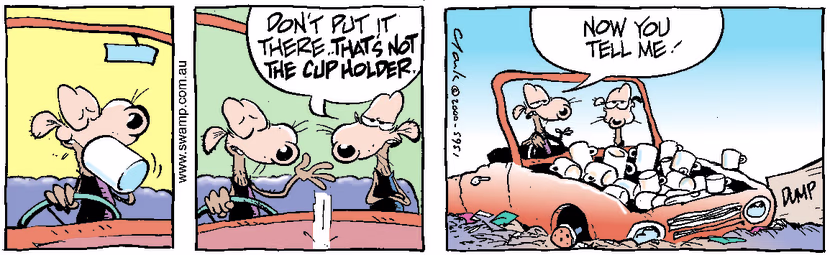 Swamp Cartoon - Coffee BreakOctober 14, 2000