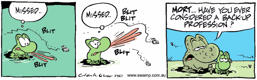 Swamp Cartoon - Mort ProblemNovember 2, 2000