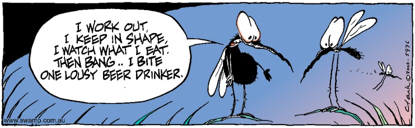 Swamp Cartoon - Mosquito DilemmasNovember 13, 2000