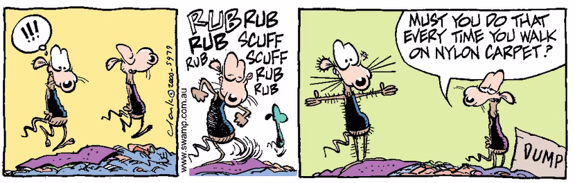 Swamp Cartoon - Carpet TrickNovember 16, 2000