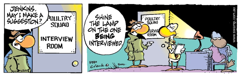 Swamp Cartoon - Interview RoomNovember 17, 2000