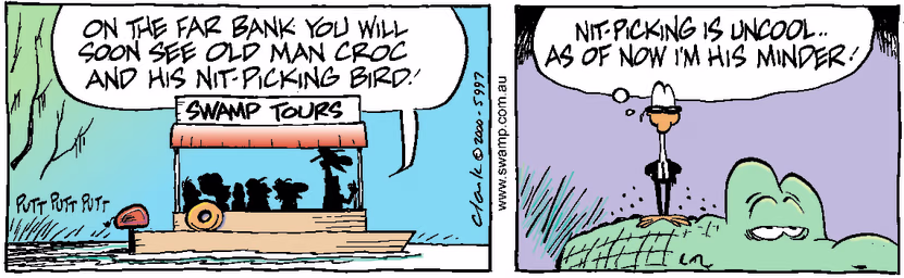 Swamp Cartoon - Crocs MinderDecember 7, 2000