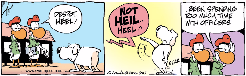 Swamp Cartoon - Despot Dog HeelDecember 16, 2000