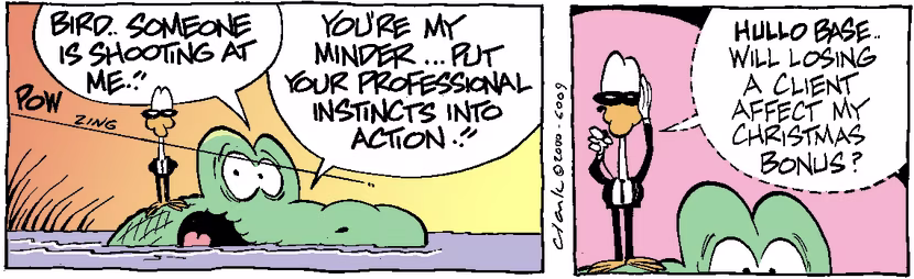 Swamp Cartoon - PrioritiesDecember 21, 2000