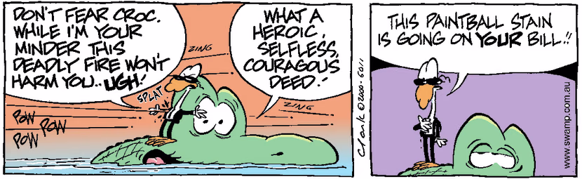 Swamp Cartoon - Brave Nit PickerDecember 23, 2000