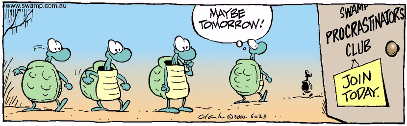 Swamp Cartoon - Procrastinators ClubJanuary 13, 2001