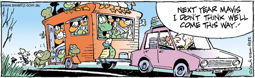 Swamp Cartoon - Wildlife Travel With Tourists ComicJanuary 17, 2001