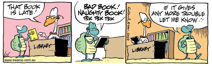 Swamp Cartoon - Late BookFebruary 5, 2001