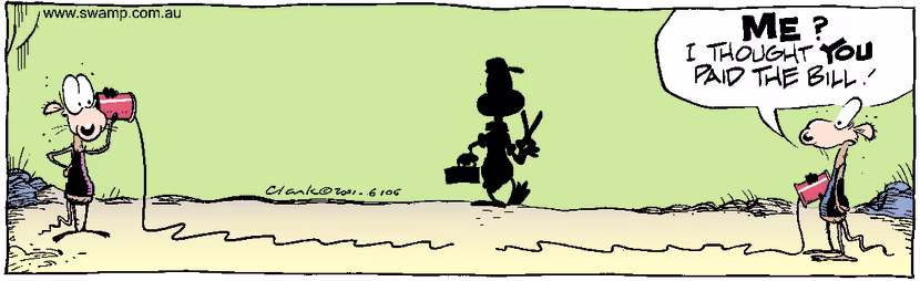 Swamp Cartoon - Cut OffApril 13, 2001