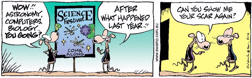 Swamp Cartoon - Science Festival 1April 23, 2001