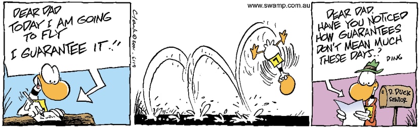 Swamp Cartoon - Dings GuaranteeApril 28, 2001
