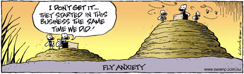 Swamp Cartoon - Fly AnxietyMay 24, 2001