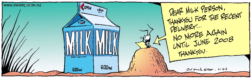 Swamp Cartoon - MilkMay 30, 2001