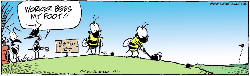 Swamp Cartoon - Golf GameJune 5, 2001