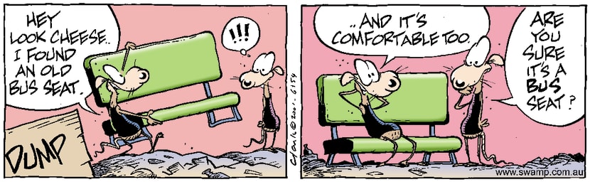 Swamp Cartoon - Bus Seat 1June 8, 2001