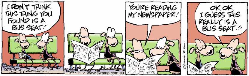 Swamp Cartoon - Bus Seat 3June 11, 2001