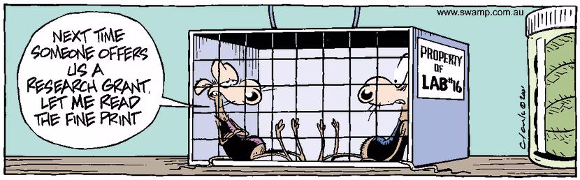 Swamp Cartoon - Lab Rat 4June 13, 2001