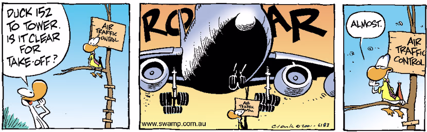 Swamp Cartoon - Clear For Take OffJuly 12, 2001