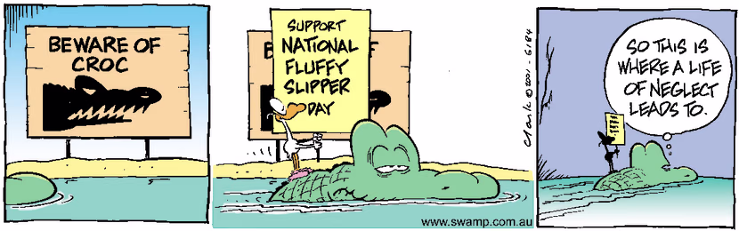 Swamp Cartoon - Croc LifeJuly 13, 2001