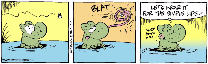 Swamp Cartoon - A Frog LifeJuly 17, 2001