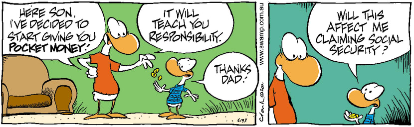 Swamp Cartoon - Teach Him ResponsibilityJuly 24, 2001