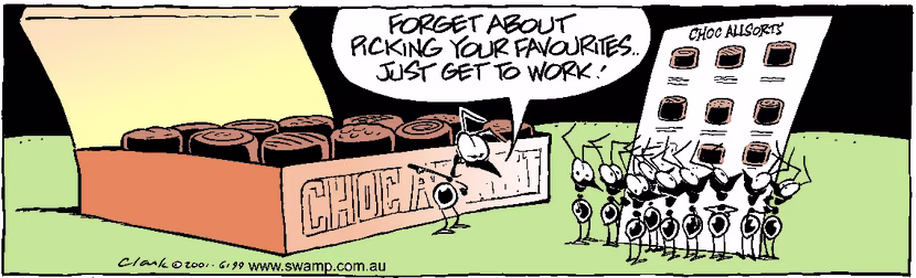 Swamp Cartoon - Stolen ChocolateJuly 31, 2001