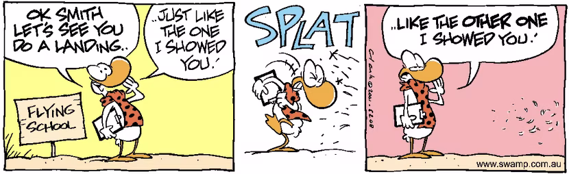 Swamp Cartoon - Landing DemoAugust 10, 2001
