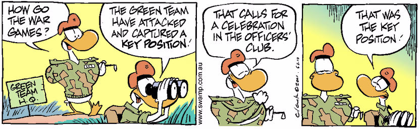 Swamp Cartoon - Green Team 4August 13, 2001