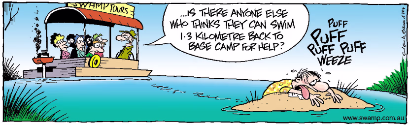 Swamp Cartoon - Tour Boat SaviourAugust 29, 2001