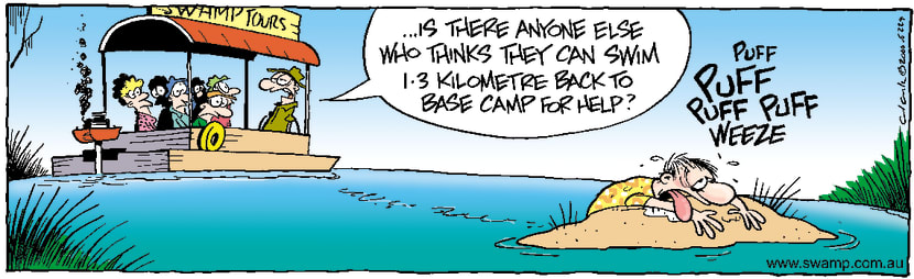 Swamp Cartoon - Tour Boat SaviourAugust 29, 2001