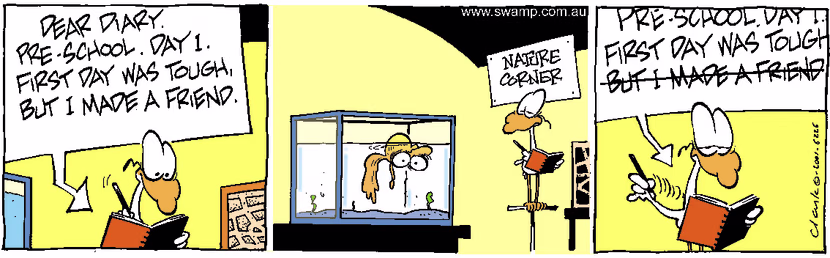 Swamp Cartoon - Nitpicker School 2August 31, 2001