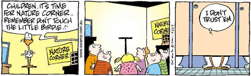 Swamp Cartoon - Nitpicker School 5September 4, 2001
