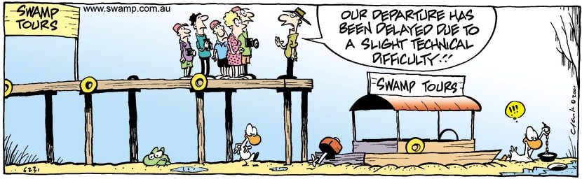 Swamp Cartoon - Tour DelaySeptember 6, 2001