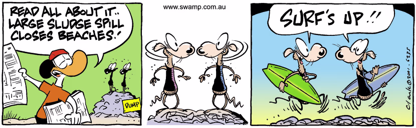 Swamp Cartoon - Sludge SpillSeptember 11, 2001