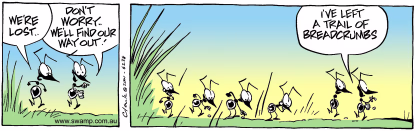 Swamp Cartoon - Lost TrailSeptember 14, 2001